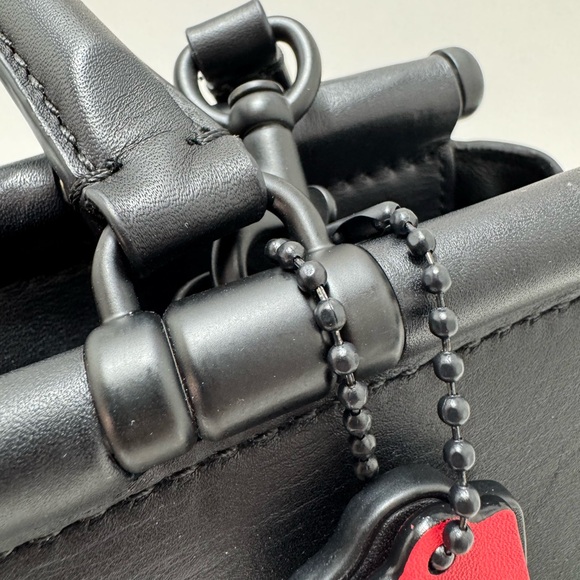 COACH Drifter Carryall in Black Leather & Jet Black Micro Wallet - Picture 14 of 15